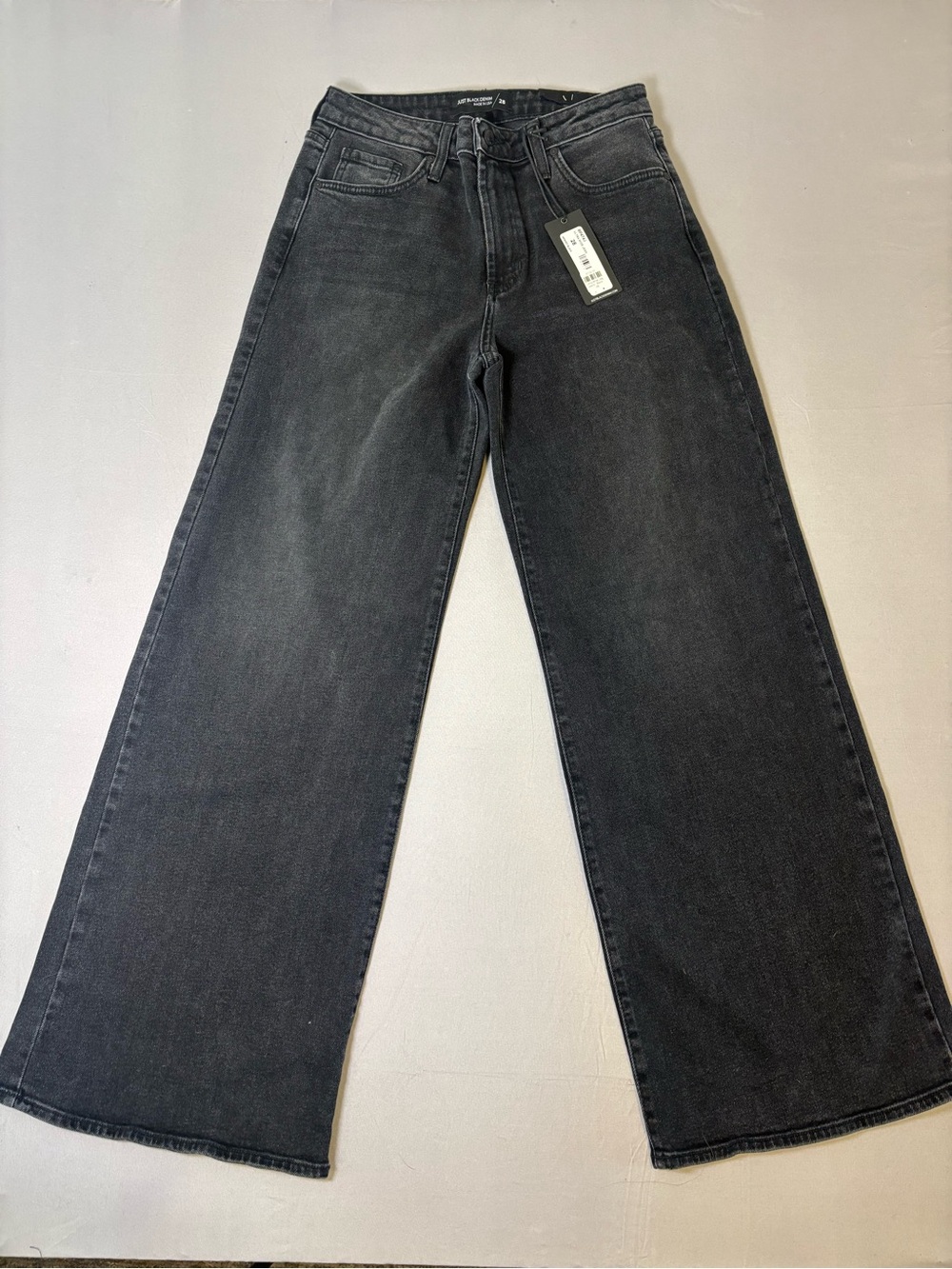 Just Black Denim Ultra Wide Leg High-Rise Women’s Jeans - Black - Size 28